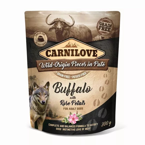 Carnilove Dog Tasakos Paté Bivaly Rózsaszirommal 300g