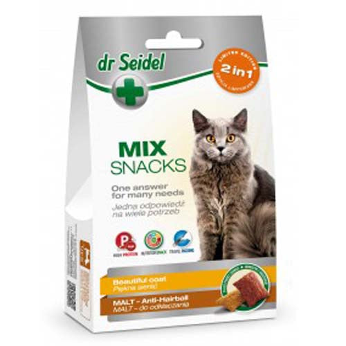 DR. SEIDEL Snacks for Cats Mix 2in1 Szép Szőrzetért 60g