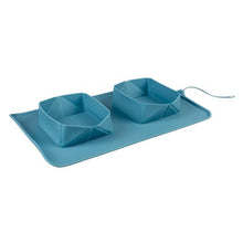 DUVO+ Szilikon összecsukható dupla tál utazáshoz 600ml 39x23,5x5cm