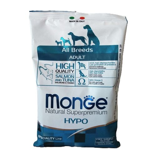 MONGE Natural Superpremium All Breeds Hypo 100g minta, hippoallergén táp lazac/tonhal