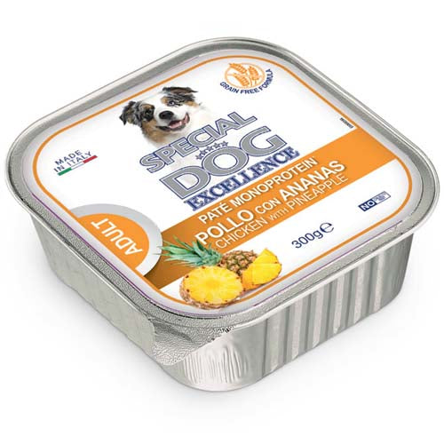 Special Dog Excellence Pástétom Csirke, Rizs és Ananász 300g