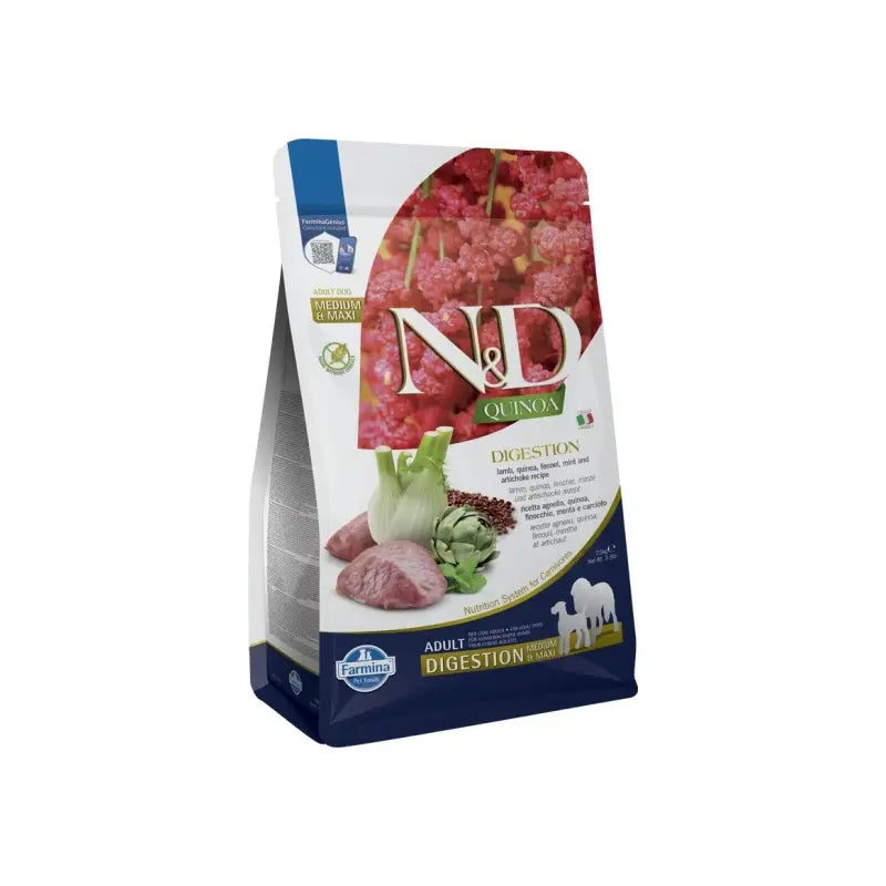 N&D Quinoa Dog Digestion Bárány és Édeskömény Adult Medium&Maxi Száraztáp 2.5kg