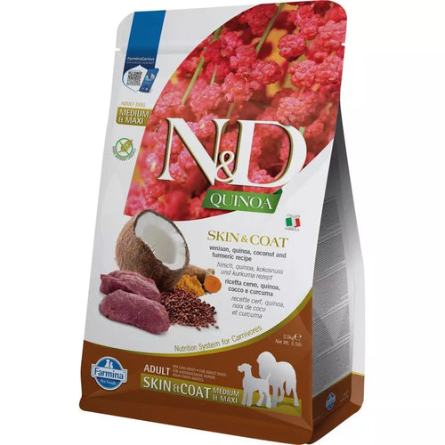 N&D Quinoa Dog Skin&Coat Vadhús és Kókusz Adult Medium&Maxi Száraztáp 2.5kg