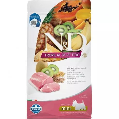 N&D Topical Selection Adult Mini Sertéshússal Száraztáp 1.5kg