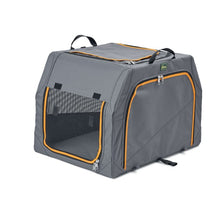 Foldable dog box with aluminum frame